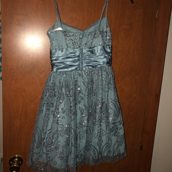 B. Smart Glittery Blue and Silver Dress - Picture 2 of 4